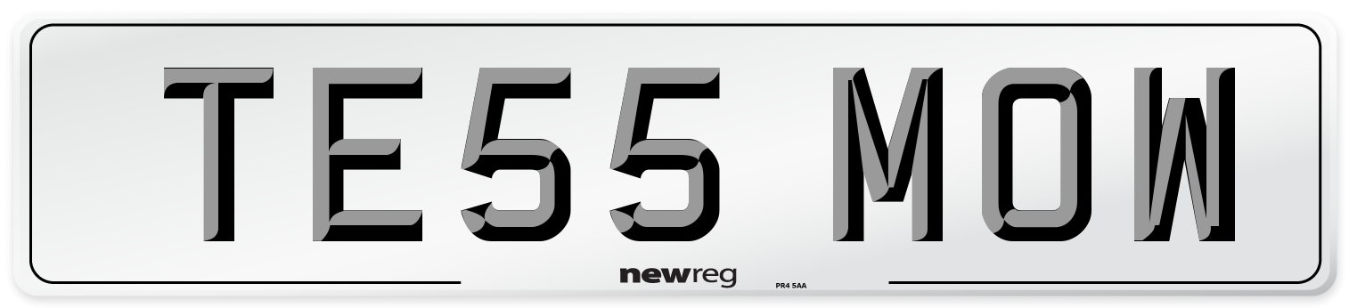 TE55 MOW Number Plate from New Reg
